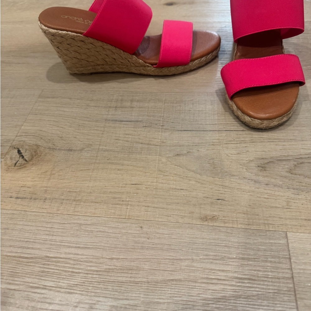 Hot Pink Slide Sandals - Picture 2 of 3